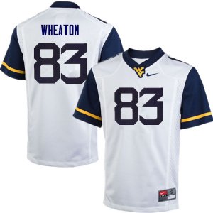 Men's West Virginia Mountaineers NCAA #83 Bryce Wheaton White Authentic Nike Stitched College Football Jersey KF15V77RM